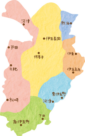 関東 東北じゃらん 6月号伊豆の地図 公式 イラストレーター アライヨウコ Webサイト