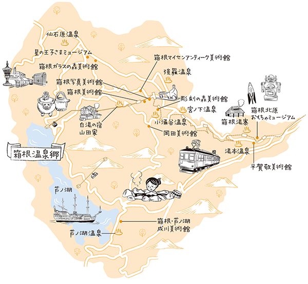 じゃらん関東の人気温泉地のイラストマップです 公式 イラストレーター アライヨウコ Webサイト